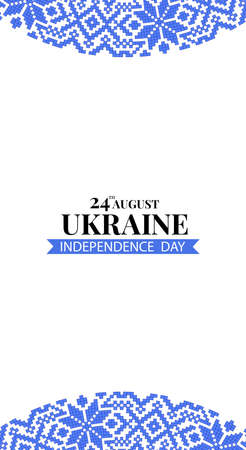Vector Illustration of Ukraine Independence Day. national pattern. Bannerのイラスト素材