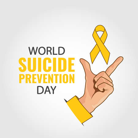 Vector Illustration of World suicide prevention day.のイラスト素材