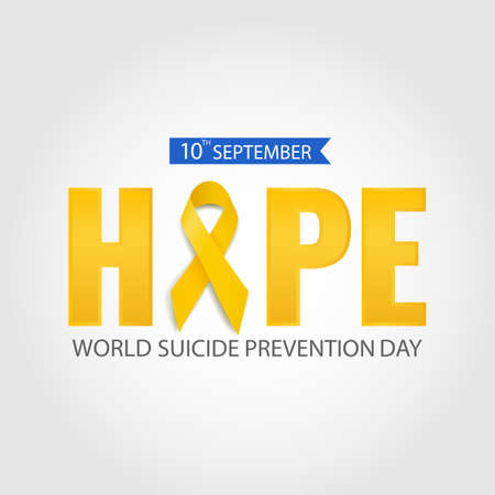 Vector Illustration of World suicide prevention day. Hopeのイラスト素材