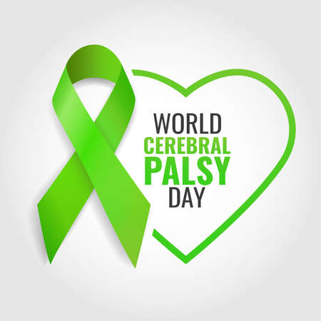 Vector Illustration of World Cerebral Palsy Day.のイラスト素材