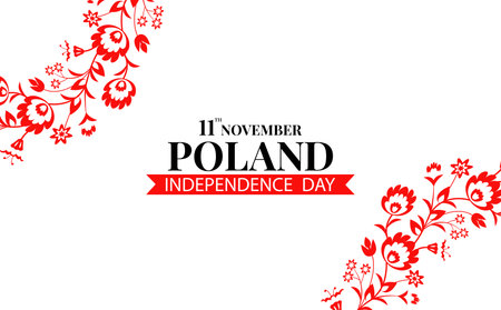 Vector Illustration of Poland Independence Day. national patternのイラスト素材