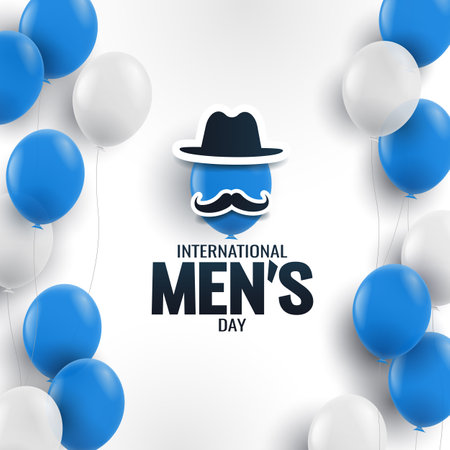 Vector illustration of International Men's Day. For a poster or banner and greeting card.のイラスト素材
