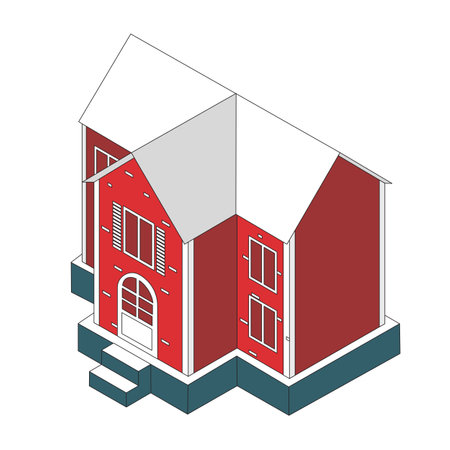 Vector illustration House. isometric style.のイラスト素材