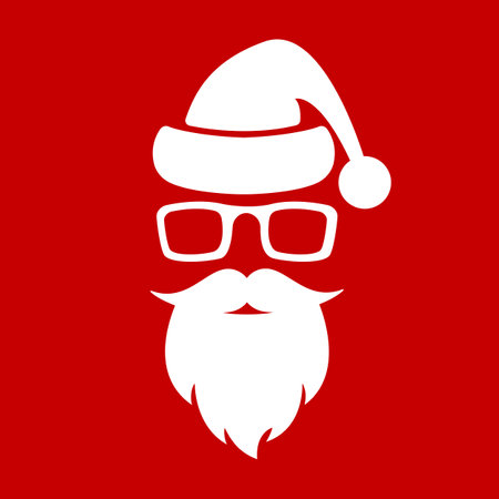 Vector illustration on the theme Christmas and New Year. For a poster or banner and greeting card. santa clausのイラスト素材