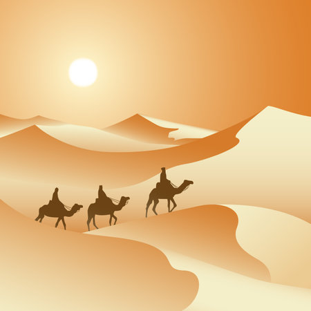 Vector illustration of Three Kings Day. Epiphany day.のイラスト素材