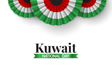 Vector Illustration of National Day Kuwait. Kuwait Air Force Cockadesのイラスト素材