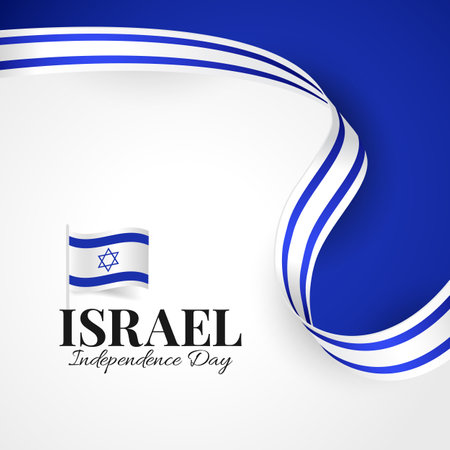 Vector Illustration of Israel Independence Day. Bannerのイラスト素材