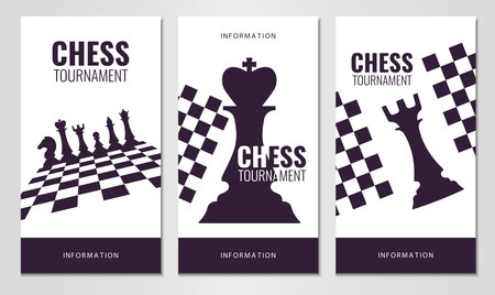 Vector illustration about chess tournament, match, game. Use as advertising, invitation, banner, posterのイラスト素材