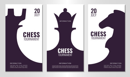 Vector illustration about chess tournament, match, game. Use as advertising, invitation, banner, posterのイラスト素材