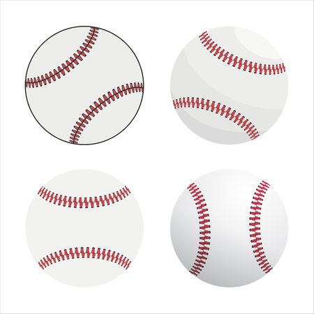 vector illustration. Baseball ball isolated on white background.のイラスト素材
