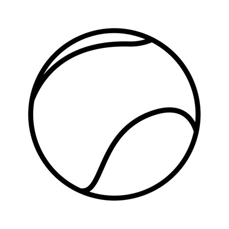 Tennis ball icon. linear style icon isolated on white background. vector illustration.のイラスト素材