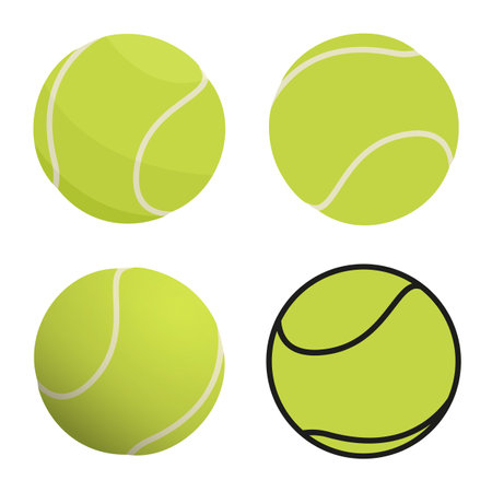 vector illustration. Tennis balls isolated on white background.のイラスト素材