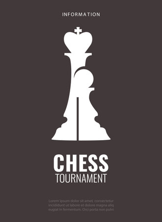 Vector illustration about chess tournament, match, game. Use as advertising, invitation, banner, poster.のイラスト素材