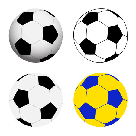 vector illustration. Soccer ball isolated on white background.のイラスト素材