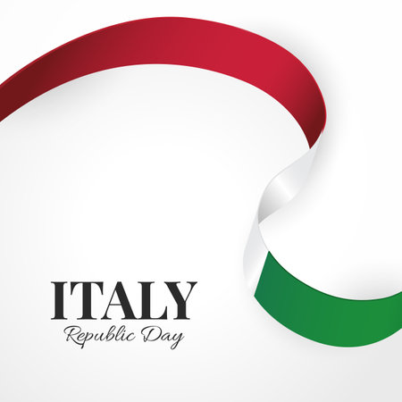 Vector Illustration of Republic Day Italy. ribbonのイラスト素材