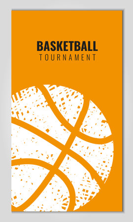 Vector illustration about basketball tournament, match, game. Use as advertising, invitation, banner, posterのイラスト素材
