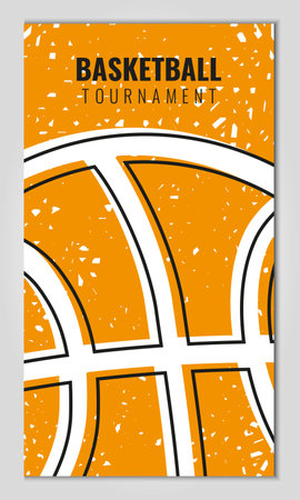 Vector illustration about basketball tournament, match, game. Use as advertising, invitation, banner, posterのイラスト素材