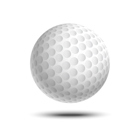 vector illustration. Golf ball isolated on white background.のイラスト素材