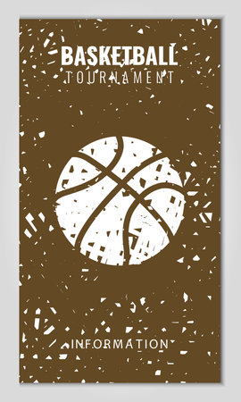Vector illustration about basketball tournament, match, game. Use as advertising, invitation, banner, posterのイラスト素材