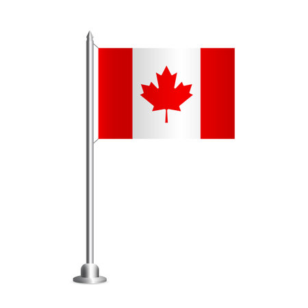 vector illustration. Background with flag of Canada.のイラスト素材