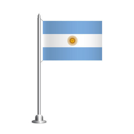 vector illustration. Background with flag of Argentina.のイラスト素材