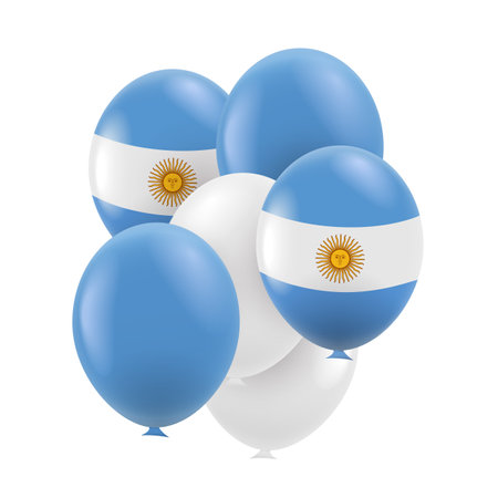 Vector Illustration of Independence Day of Argentina. Balloonsのイラスト素材