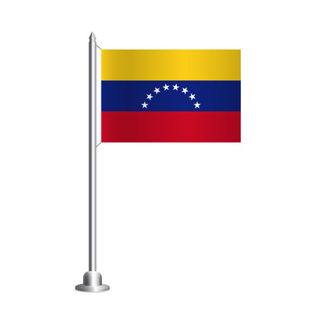 Vector Illustration of Venezuela Independence Day. celebration banner. Flag of Venezuelaのイラスト素材