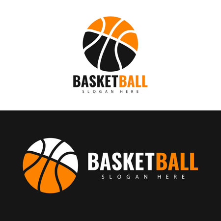 Basketball ball Logo design. vector illustration.のイラスト素材