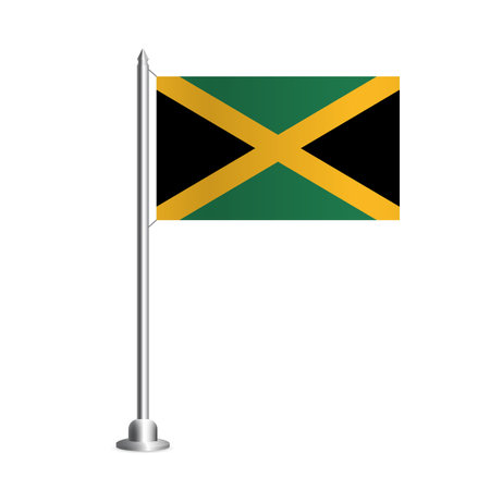 Vector Illustration of Jamaica Independence Day. celebration banner. Flag of Jamaicaのイラスト素材
