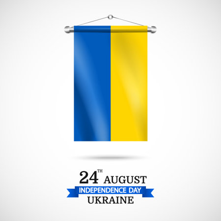 Vector Illustration of Ukraine Independence Day. Background with flagのイラスト素材