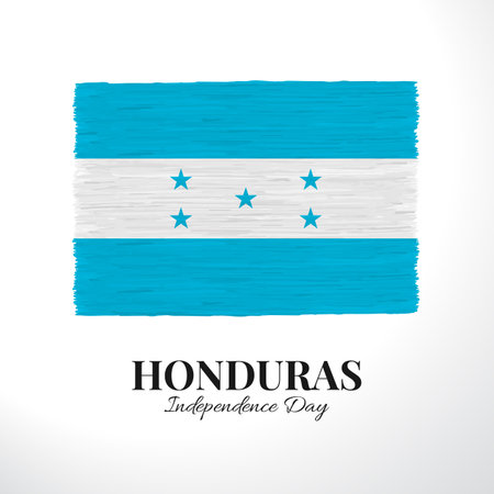 Vector Illustration of Honduras Independence Day. Background with flagのイラスト素材