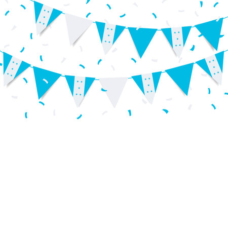 Vector Illustration of Honduras Independence Day. Garland with the flag of Honduras on a white background.のイラスト素材