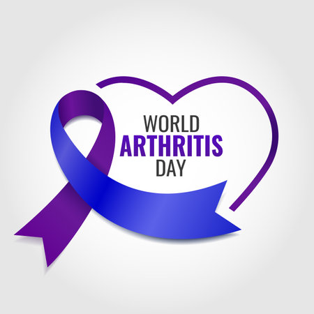Vector Illustration of World Arthritis Day. Ribbonのイラスト素材