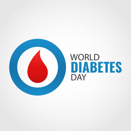 Vector Illustration of World Diabetes Day.のイラスト素材