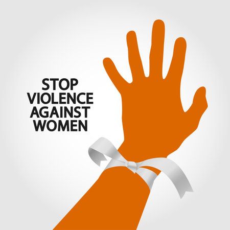Vector Illustration of International Day for the Elimination of Violence against Womenのイラスト素材