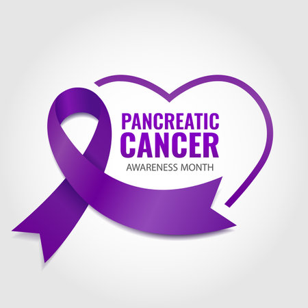 Vector Illustration of pancreatic cancer awareness.のイラスト素材