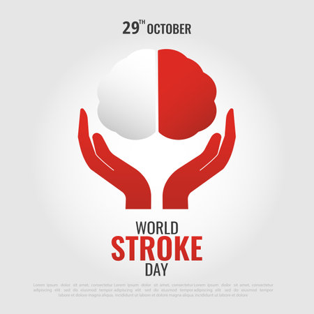 Vector Illustration of World Stroke Day.のイラスト素材