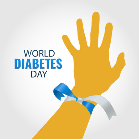 Vector Illustration of World Diabetes Day.のイラスト素材
