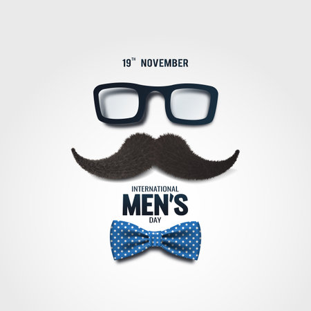Vector illustration of International Men's Day. For a poster or banner and greeting card.のイラスト素材