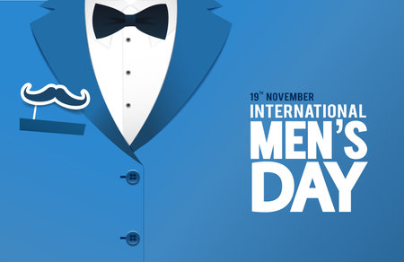 Vector illustration of International Men's Day. For a poster or banner and greeting card.のイラスト素材