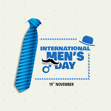 Vector illustration of International Men's Day. For a poster or banner and greeting card.のイラスト素材