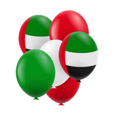 Vector Illustration of National Day United Arab Emirates. Balloons.のイラスト素材