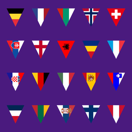Vector illustration. Country flags collection