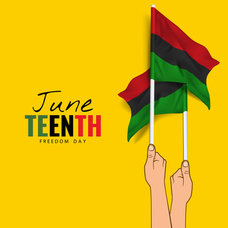 Juneteenth Freedom Day. Celebration banner. Vector Illustration.のイラスト素材