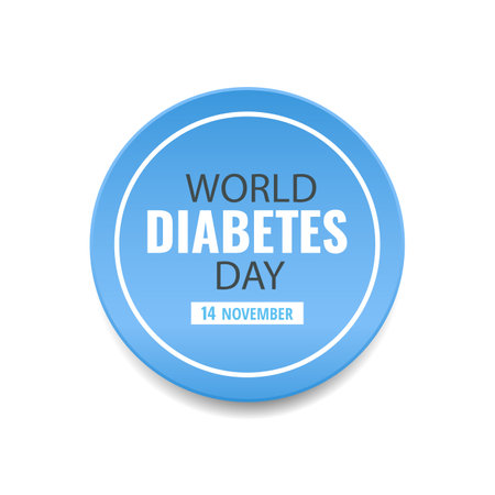Vector Illustration of World Diabetes Day.のイラスト素材