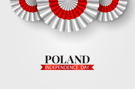 Poland Independence Day. Celebration banner. Cockade.Vector Illustration.のイラスト素材