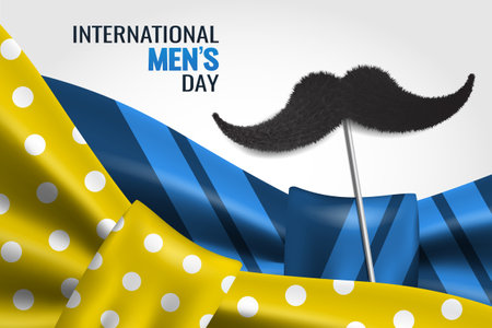 Vector illustration of International Men's Day. For a poster or banner and greeting card.のイラスト素材