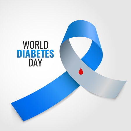 Vector Illustration of World Diabetes Day.のイラスト素材