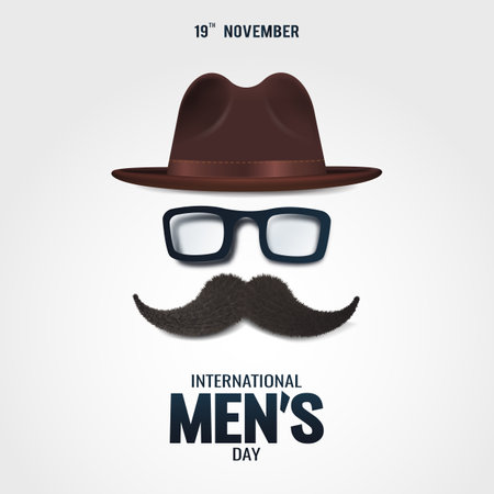 Vector illustration of International Men's Day. For a poster or banner and greeting card.のイラスト素材