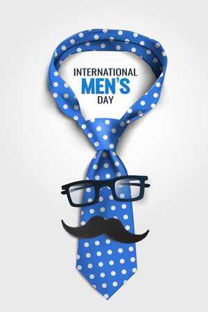 Vector illustration of International Men's Day. For a poster or banner and greeting card.のイラスト素材